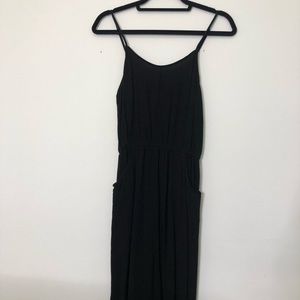 Black midi dress size medium with pockets